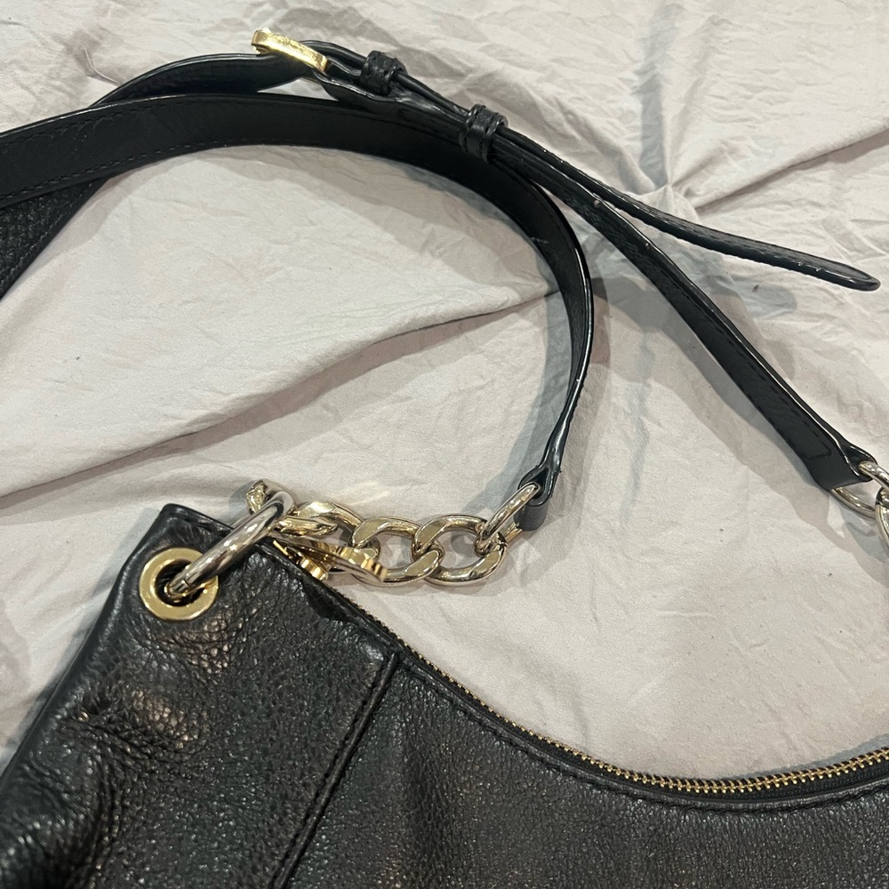 Michael Kors Black Shoulder Bag with Gold Accents - Picture 4 of 9